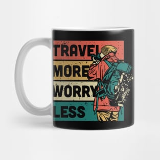 Travel More, Worry Less // Retro Outdoor Adventure Mug